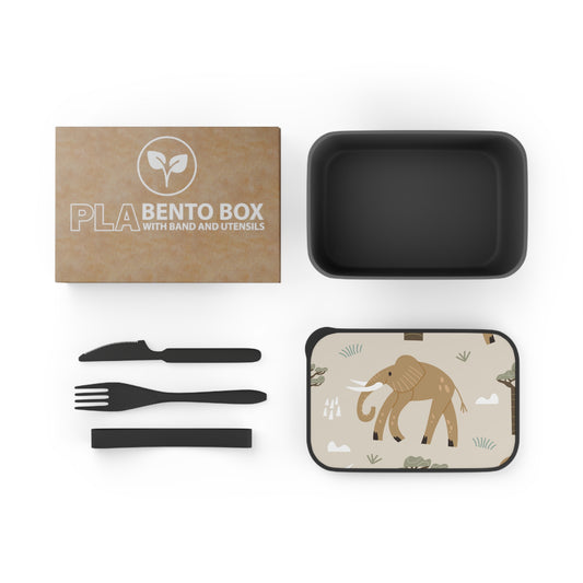 Elephant Bento Box with Band and Utensils