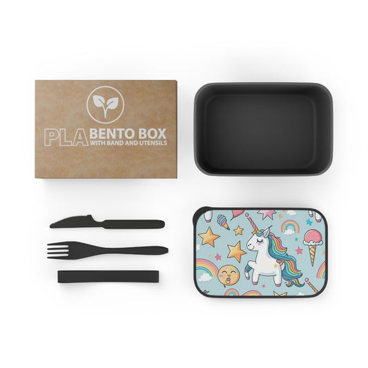 Unicorn  Bento Box with Band and Utensils